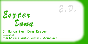 eszter dona business card